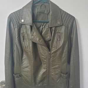 Faux leather M Max studio moto type jacket